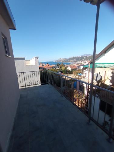 a balcony with a view of the ocean at Dubrava 112 in Dobra Voda