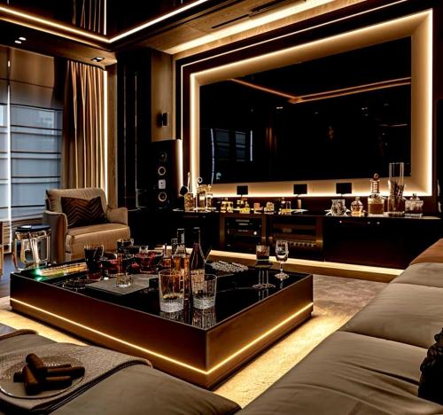 Posezení v ubytování 龙湖高新天街店Loft房