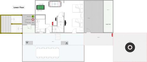a floor plan of a house at Wonderland Cabin in Sevierville