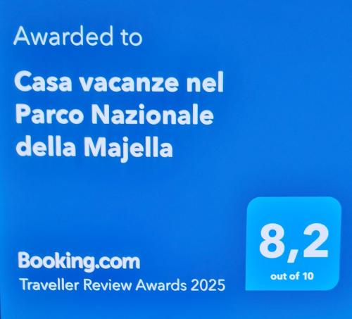 a screenshot of a cell phone with the text upgraded to casa vacanza ne at Casa vacanze nel Parco Nazionale della Majella in Montenerodomo