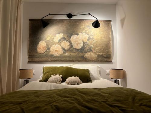 Cama ou camas em um quarto em Villa Sainte Maxime
