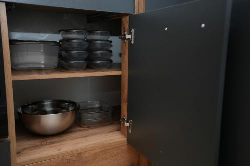 Kuchyň nebo kuchyňský kout v ubytování Ferienwohnung Forellenhof - Mitten in der Natur