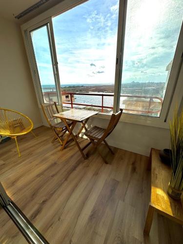Balkón nebo terasa v ubytování Studio Roses vue mer