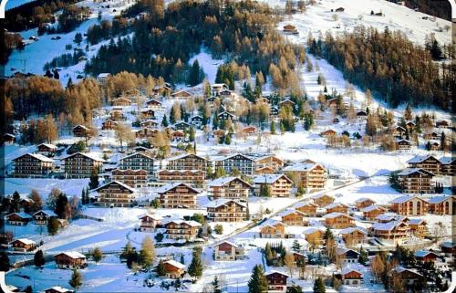 Chalet Alpin, central et parking v zimě