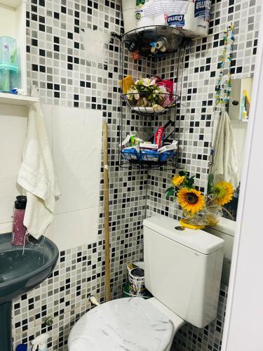 Et badeværelse på Apartamento carnaval Daia