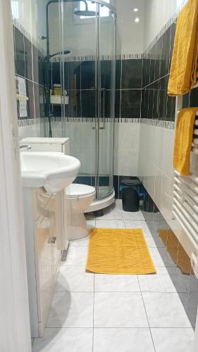 Koupelna v ubytování Appartement lumineux à Arcueil-Cachan