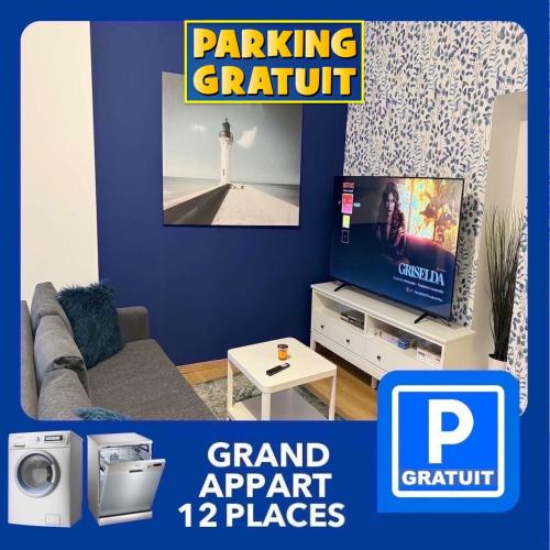 24 CHIC & COSY GRAND APPART 88m2 PARKING GRATUIT HYPERCENTRE NETFLIX