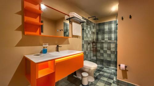 Koupelna v ubytování Autenthico Provenza Hotel Medellin