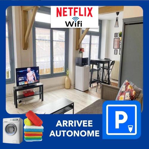 015 CHIC & COSY STUDIO 41m2 HYPERCENTRE WIFI SMART TV NETFLIX
