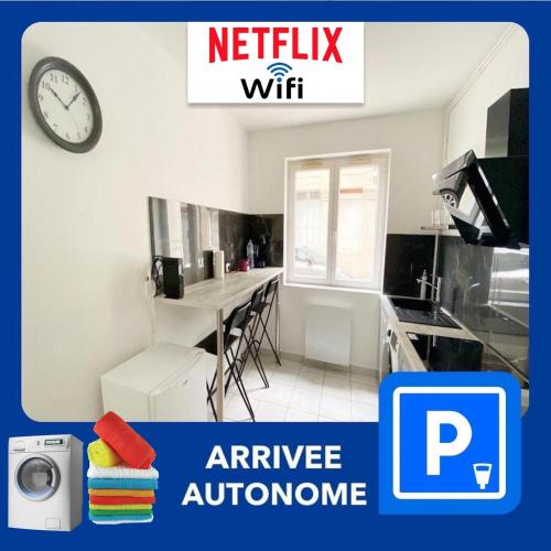 023 CHIC & COSY F1 23m2 HYPERCENTRE WIFI SMART TV NETFLIX