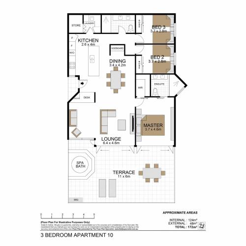 a floor plan of a house at Picture Point Terraces in Noosa Heads