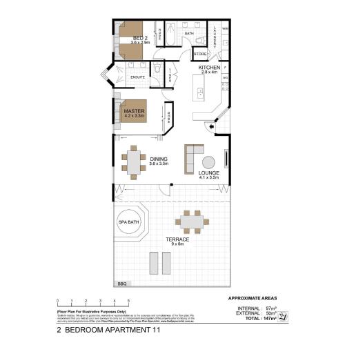 a floor plan of a house at Picture Point Terraces in Noosa Heads