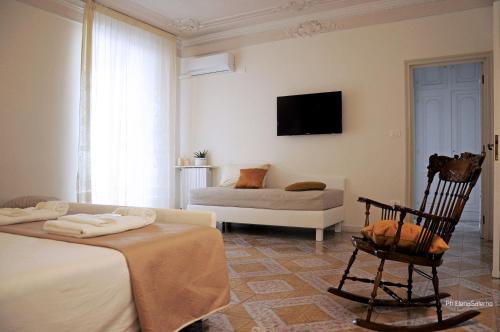 TV a/nebo společenská místnost v ubytování Agorà b&b