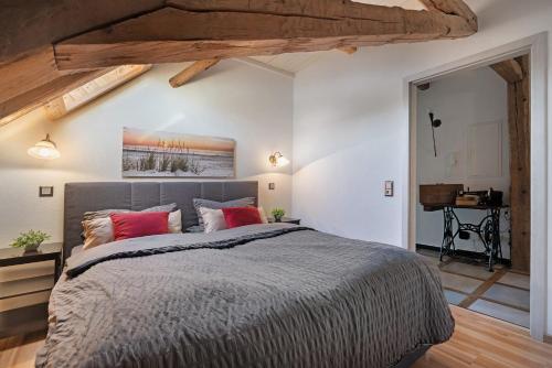 Postel nebo postele na pokoji v ubytování Ferienwohnung Haus Madlen