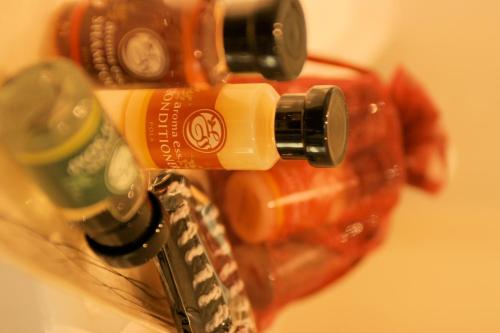 a close up of a bottle of toothpaste at Tabinoyado Ushionoakari Geiboso in Shima