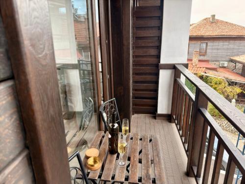 Balkón nebo terasa v ubytování Arthotel Oscar II Sozopol