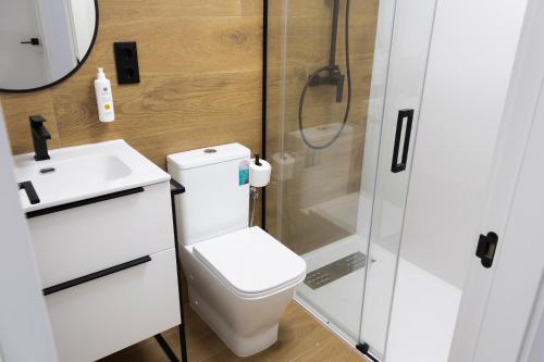 Ένα μπάνιο στο Apartamentos Yakka