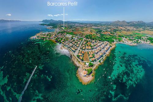 an aerial view of a small island in the water at Barcares Petit by BeBreeze Mallorca in Alcudia