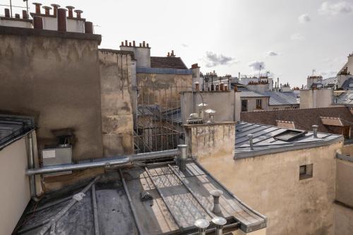 a view from the top of a building at Hotel L de Lutece - Notre-Dame in Paris