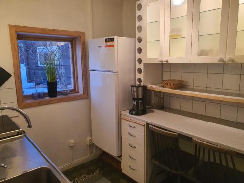 Kuchyň nebo kuchyňský kout v ubytování Mora Life, Åmåsängsgården