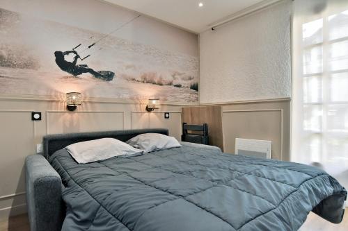 Postel nebo postele na pokoji v ubytování Gérard 2 - A 200 m de la plage