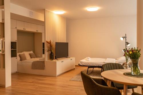 Posedenie v ubytovaní P23 Apartments