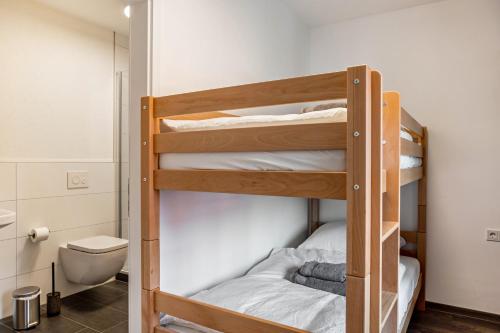 Postel nebo postele na pokoji v ubytování Haus Fuldablick