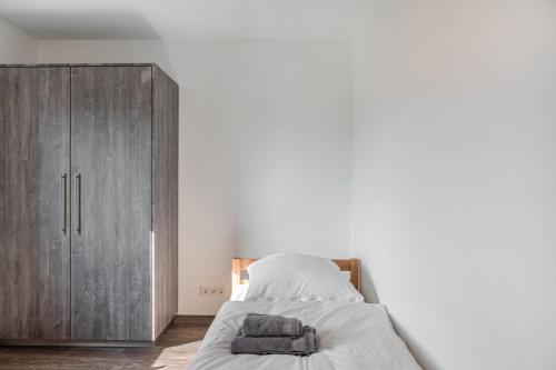 Postel nebo postele na pokoji v ubytování Haus Fuldablick