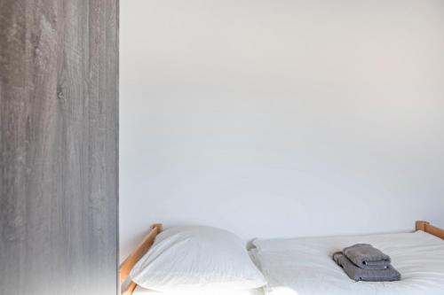 Postel nebo postele na pokoji v ubytování Haus Fuldablick