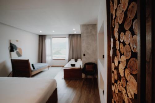 Postel nebo postele na pokoji v ubytování Böden Hotel & Spa, AKEN SOUL