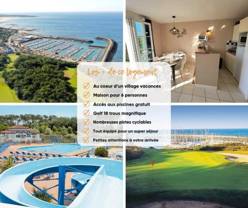 un collage de photos avec une photo d'un complexe dans l'établissement 