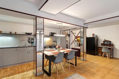 Cucina o angolo cottura di Kuckucksnest City Center Apartment