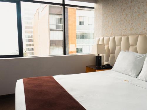 Cama o camas de una habitación en Hotel Ferré Miraflores