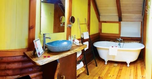 Bilik mandi di Lodge Roche Tamarin