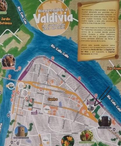 a map of the villefrancheillesilles virtual tour at Cabaña en pleno centro in Valdivia