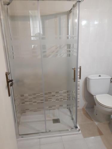 Koupelna v ubytování Hotel Abrego Reinosa