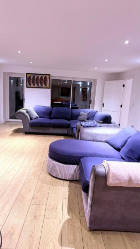 a large room with many beds and couches at East End Drimoleague in Mutton Bridge