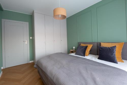 Katil atau katil-katil dalam bilik di Apartament na Łące