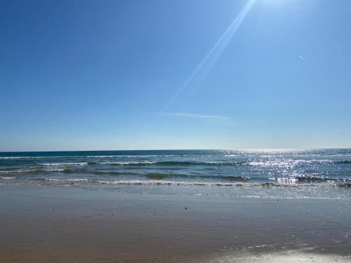 a view of the ocean from the beach at Apartamento Montegordo in Monte Gordo