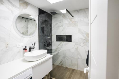 Koupelna v ubytování Figlo Apartment