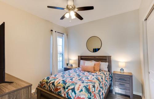 a bedroom with a bed and a ceiling fan at Creekside Queen Creek in Queen Creek