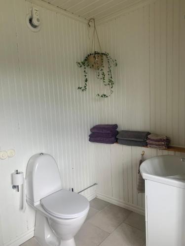 Koupelna v ubytování Hesselbomsvägen3