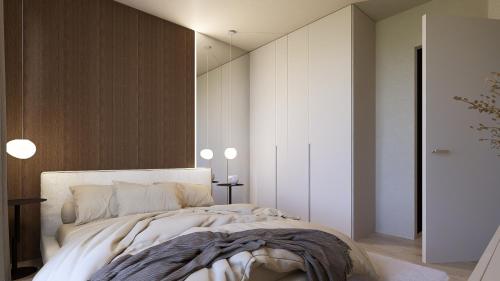 Katil atau katil-katil dalam bilik di Olea Residences, Luxury Apartments in Bašanija, Umag