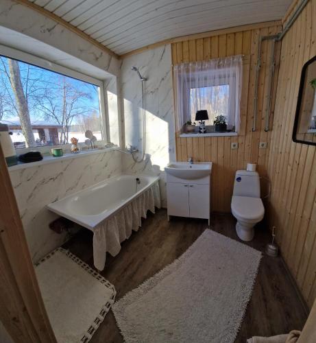 Bany a Ezera Roze Lake Cabin Sauna