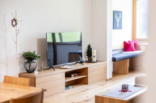 TV a/nebo společenská místnost v ubytování Berg Aparts Faschina - 09