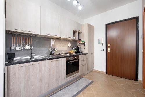 Dapur atau dapur kecil di Vigilio house