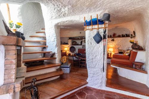 Posezení v ubytování Finca Cuevas La Solana