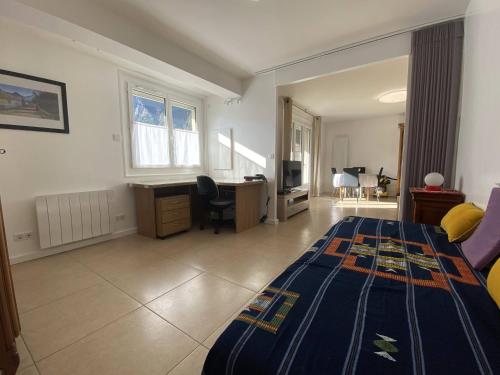 Un ou plusieurs lits dans un hébergement de l'établissement Appart 4 ou 5 pers - Bike Friendly