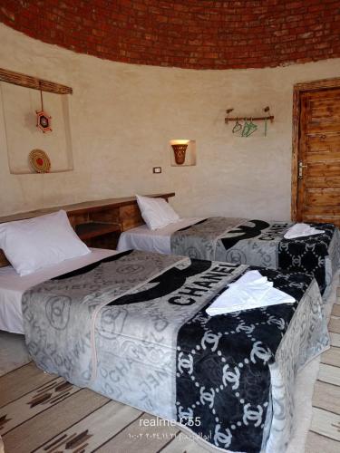 a room with two beds in a room at Gazrashek Siwa Hot spring& trips Haven in Siwa