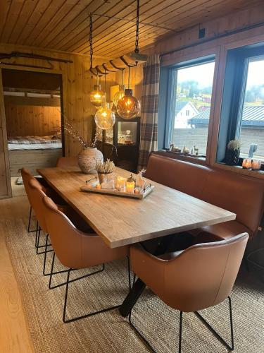 Zona de estar de Stylish apartment in Myrkdalen